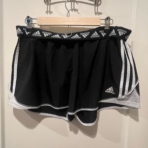 Adidas Women's Black and White Athletic Shorts
